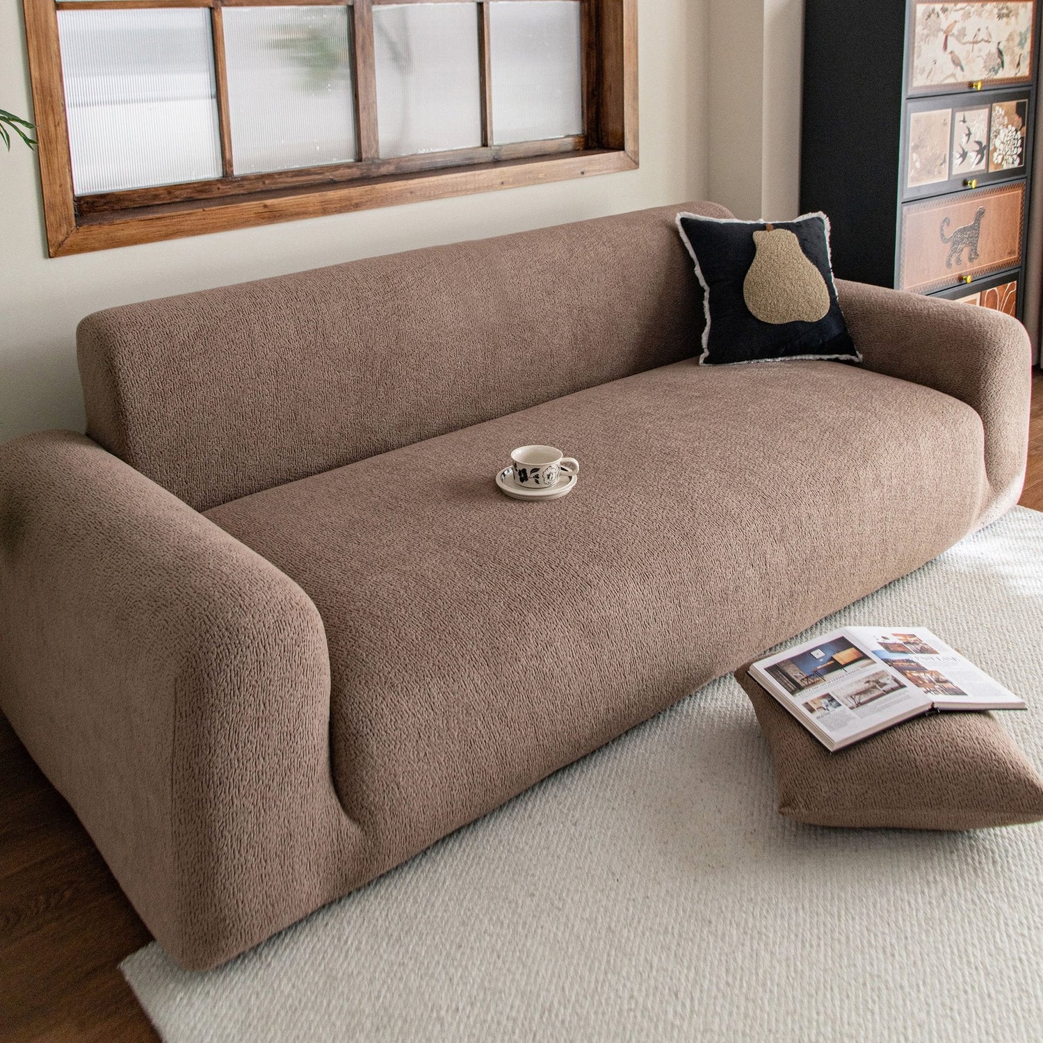 High Stretch Sofa Slipcover, Non Slip Couch Sofa Cover Washable Furniture Protector