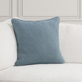 SLD Bedford Chambray Linen 22x22 Throw Pillow (Set of 2) - Ornate Home