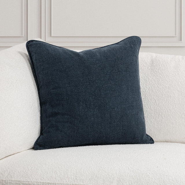 SLD Bedford Indigo Linen 22x22 Throw Pillow (Set of 2) - Ornate Home