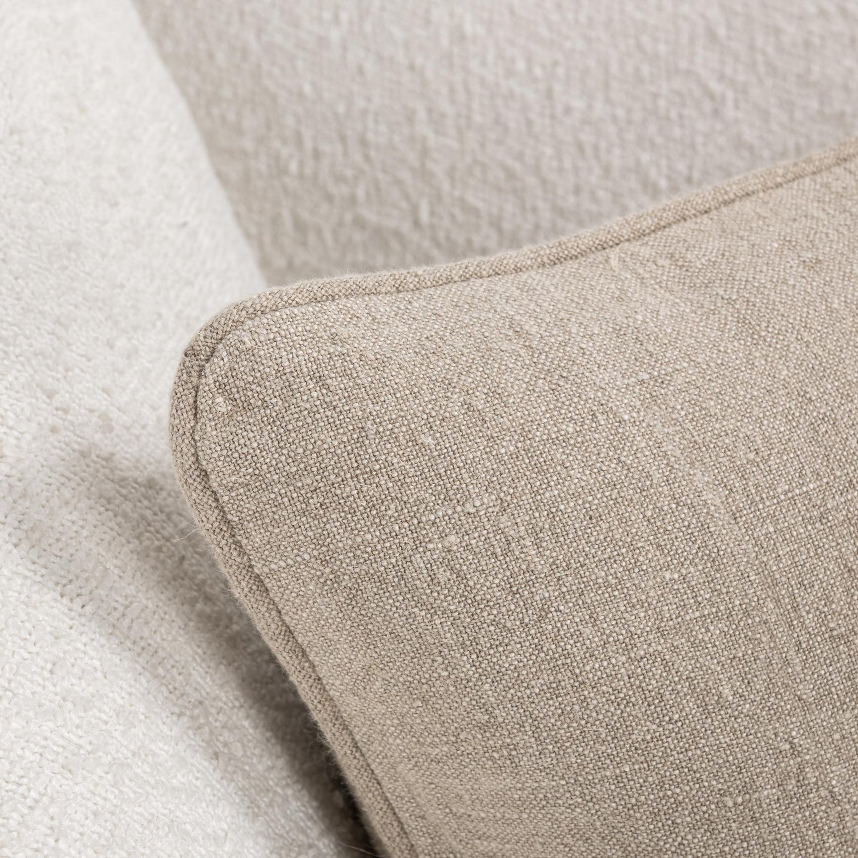 SLD Bedford Natural Linen 22x22 Throw Pillow (Set of 2) - Ornate Home