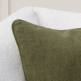 SLD Bedford Olive Green Linen 22x22 Throw Pillow (Set of 2) - Ornate Home