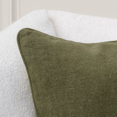 SLD Bedford Olive Green Linen 22x22 Throw Pillow (Set of 2) - Ornate Home