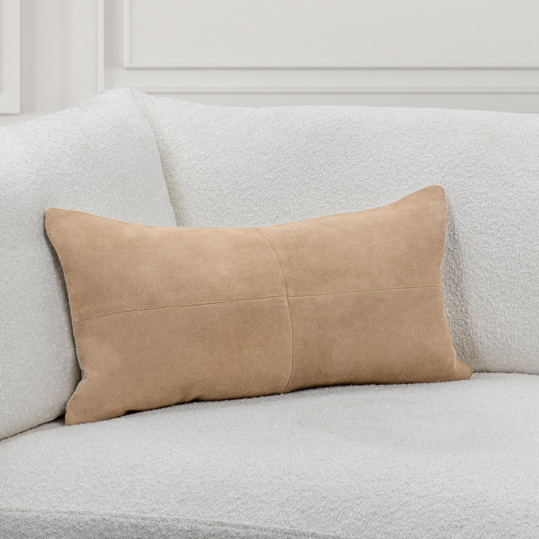 SLD Clemson Brown Suede Biscotti 14x26 Throw Pillow (Set of 2) - Ornate Home