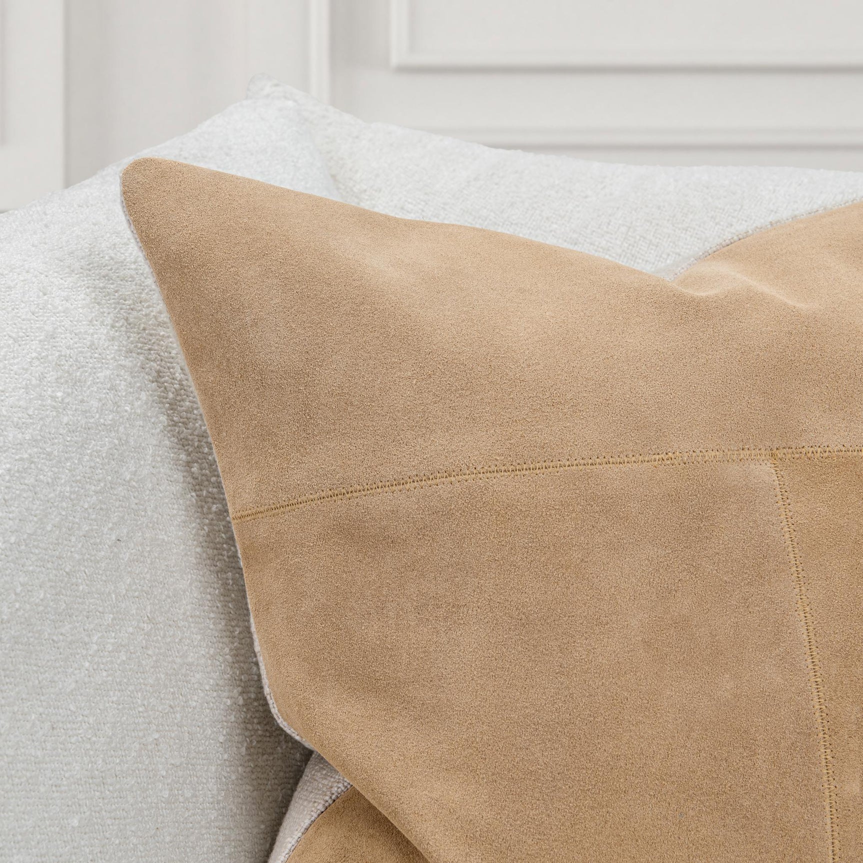 SLD Clemson Brown Suede Biscotti 22x22 Throw Pillow (Set of 2) - Ornate Home