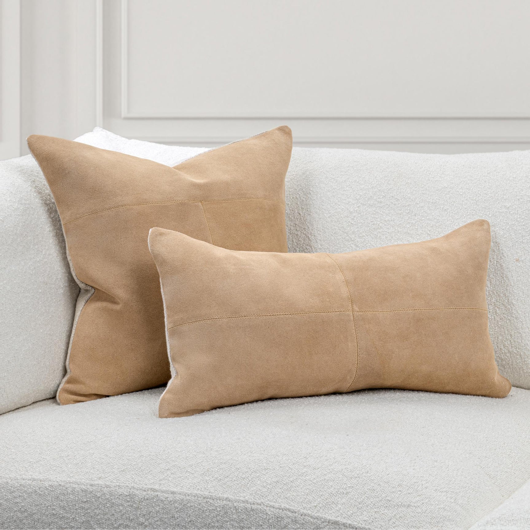 SLD Clemson Brown Suede Biscotti 22x22 Throw Pillow (Set of 2) - Ornate Home
