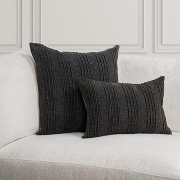 SLD Gratitude Black Multiple Sizes Throw Pillow (Set of 2) - Ornate Home