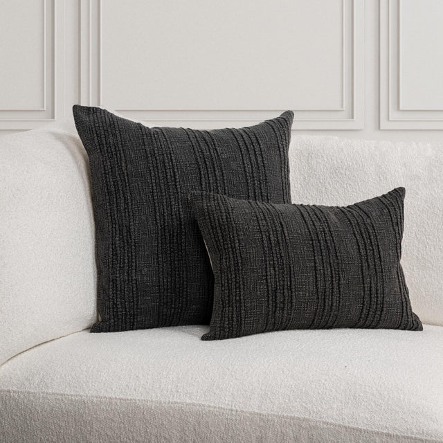 SLD Gratitude Black Multiple Sizes Throw Pillow (Set of 2) - Ornate Home