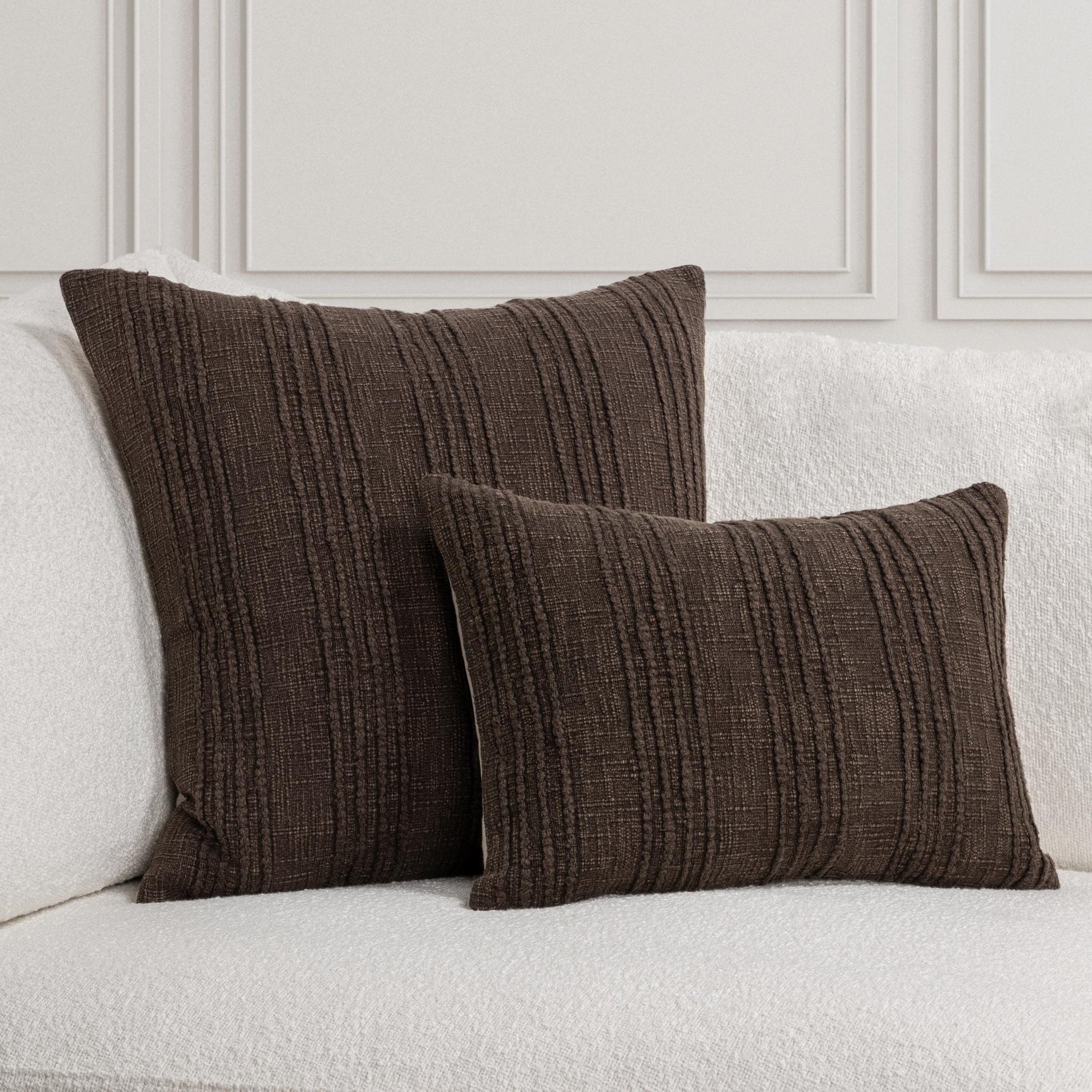 SLD Gratitude Ganache Brown Multiple Sizes Throw Pillow (Set of 2) - Ornate Home