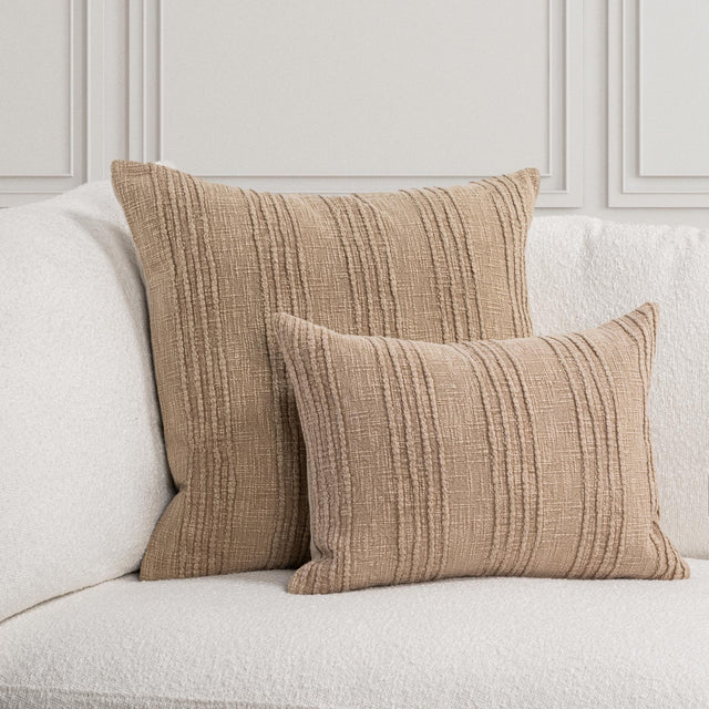 SLD Gratitude Natural Multiple Sizes Throw Pillow (Set of 2) - Ornate Home