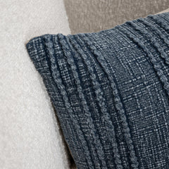 SLD Gratitude Navy Blue Multiple Sizes Throw Pillow (Set of 2) - Ornate Home