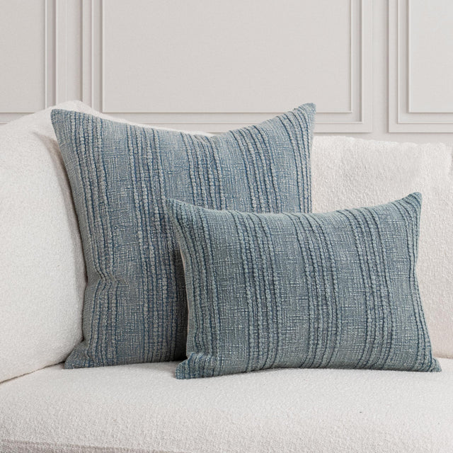 SLD Gratitude Sea Fog Blue Multiple Sizes Throw Pillow (Set of 2) - Ornate Home