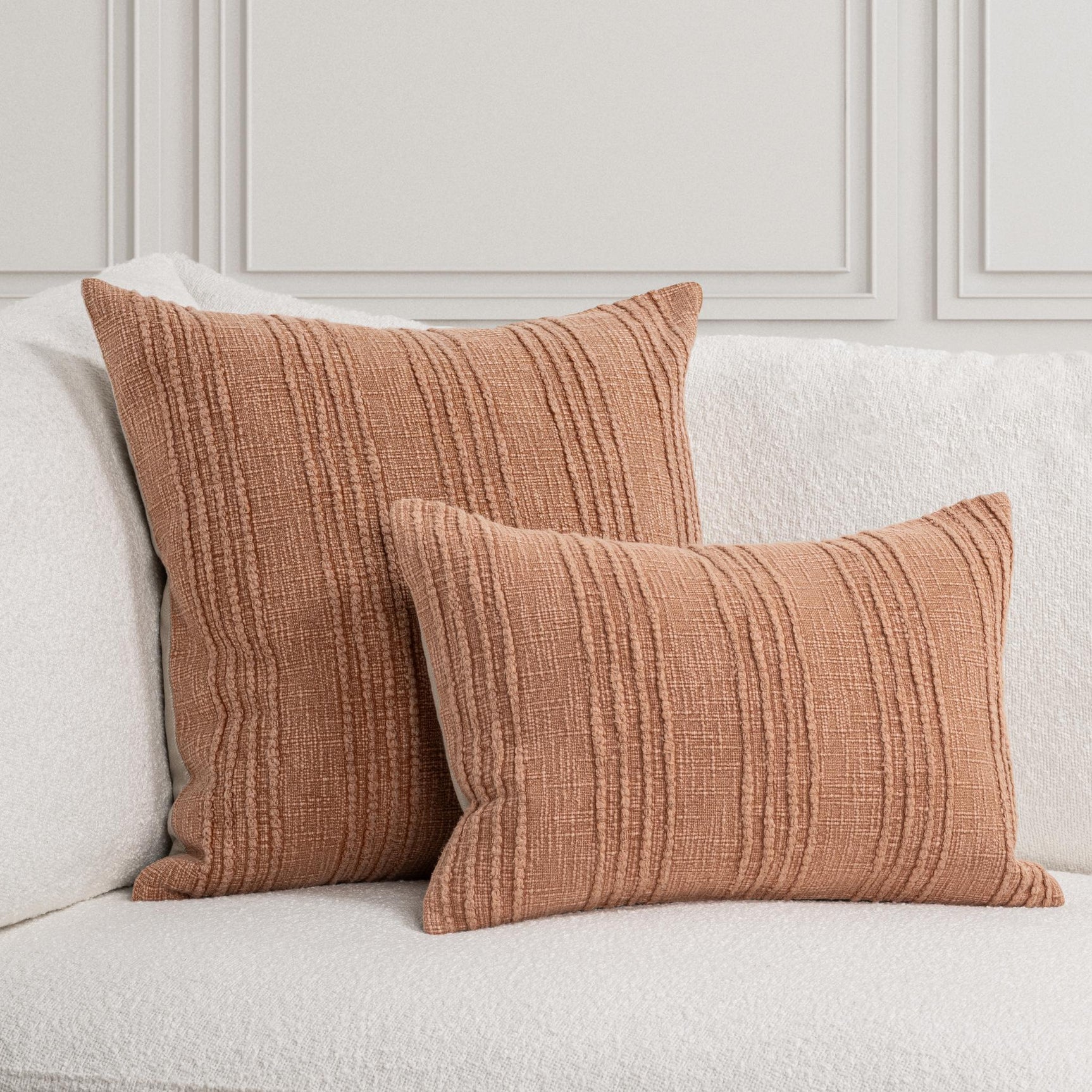 SLD Gratitude Terracotta Multiple Sizes Throw Pillow (Set of 2) - Ornate Home