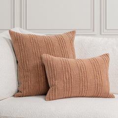 SLD Gratitude Terracotta Multiple Sizes Throw Pillow (Set of 2) - Ornate Home