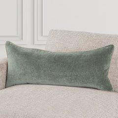 SLD Heirloom Bay Green Velvet Multiple Sizes Throw Pillow (Set of 2) - Ornate Home
