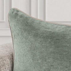 SLD Heirloom Bay Green Velvet Multiple Sizes Throw Pillow (Set of 2) - Ornate Home