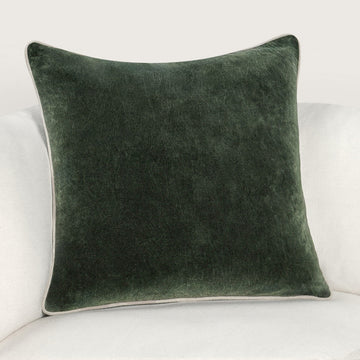 SLD Heirloom Forest Green Velvet Multiple Sizes Throw Pillow (Set of 2) - Ornate Home