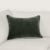 SLD Heirloom Forest Green Velvet Multiple Sizes Throw Pillow (Set of 2) - Ornate Home