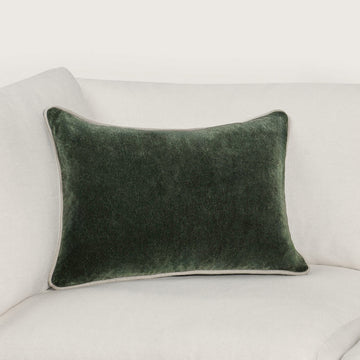 SLD Heirloom Forest Green Velvet Multiple Sizes Throw Pillow (Set of 2) - Ornate Home
