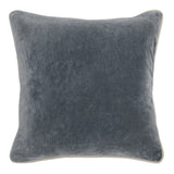 SLD Heirloom Stone Gray Velvet Multiple Sizes Throw Pillow (Set of 2) - Ornate Home
