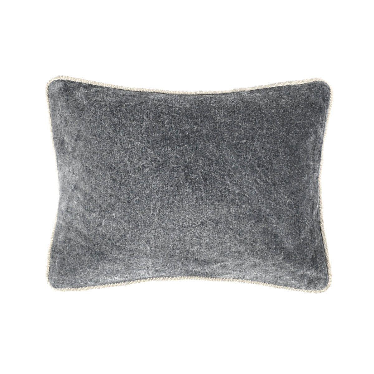 SLD Heirloom Stone Gray Velvet Multiple Sizes Throw Pillow (Set of 2) - Ornate Home