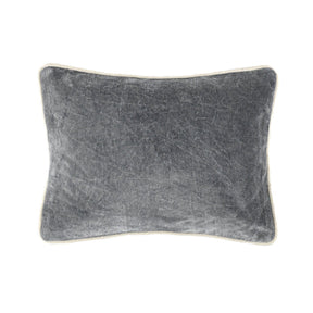 SLD Heirloom Stone Gray Velvet Multiple Sizes Throw Pillow (Set of 2) - Ornate Home