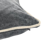 SLD Heirloom Stone Gray Velvet Multiple Sizes Throw Pillow (Set of 2) - Ornate Home