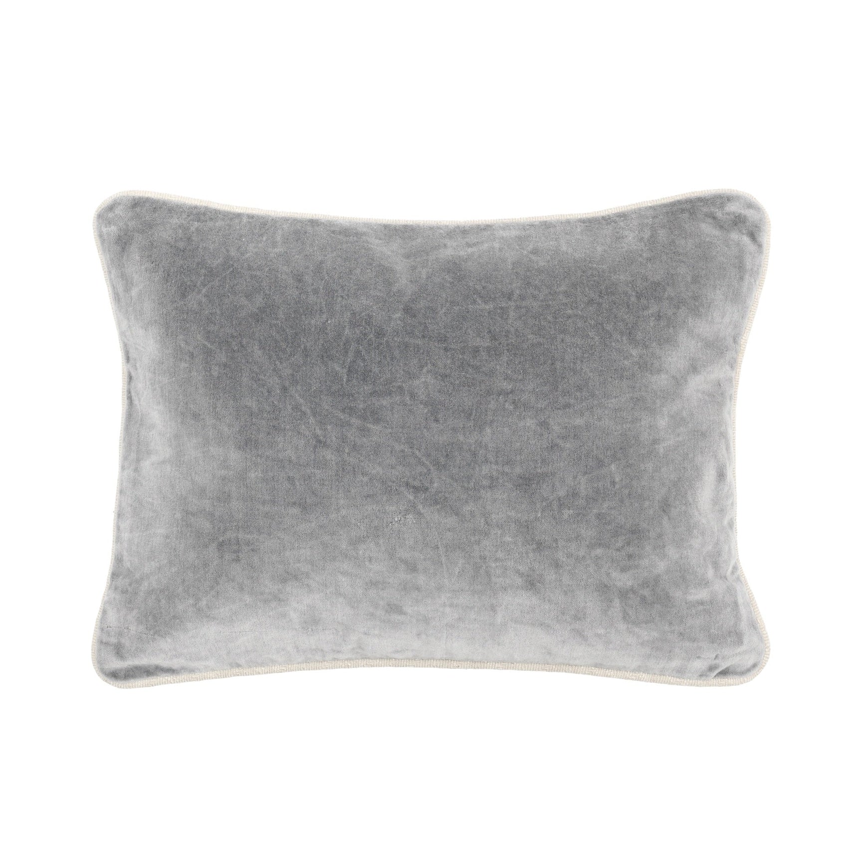 SLD Heirloom Stone Gray Velvet Multiple Sizes Throw Pillow (Set of 2) - Ornate Home