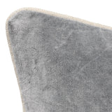 SLD Heirloom Stone Gray Velvet Multiple Sizes Throw Pillow (Set of 2) - Ornate Home