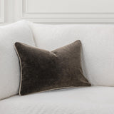 SLD Heirloom Velvet Dark Clove Throw Pillow (Set of 2) - Ornate Home