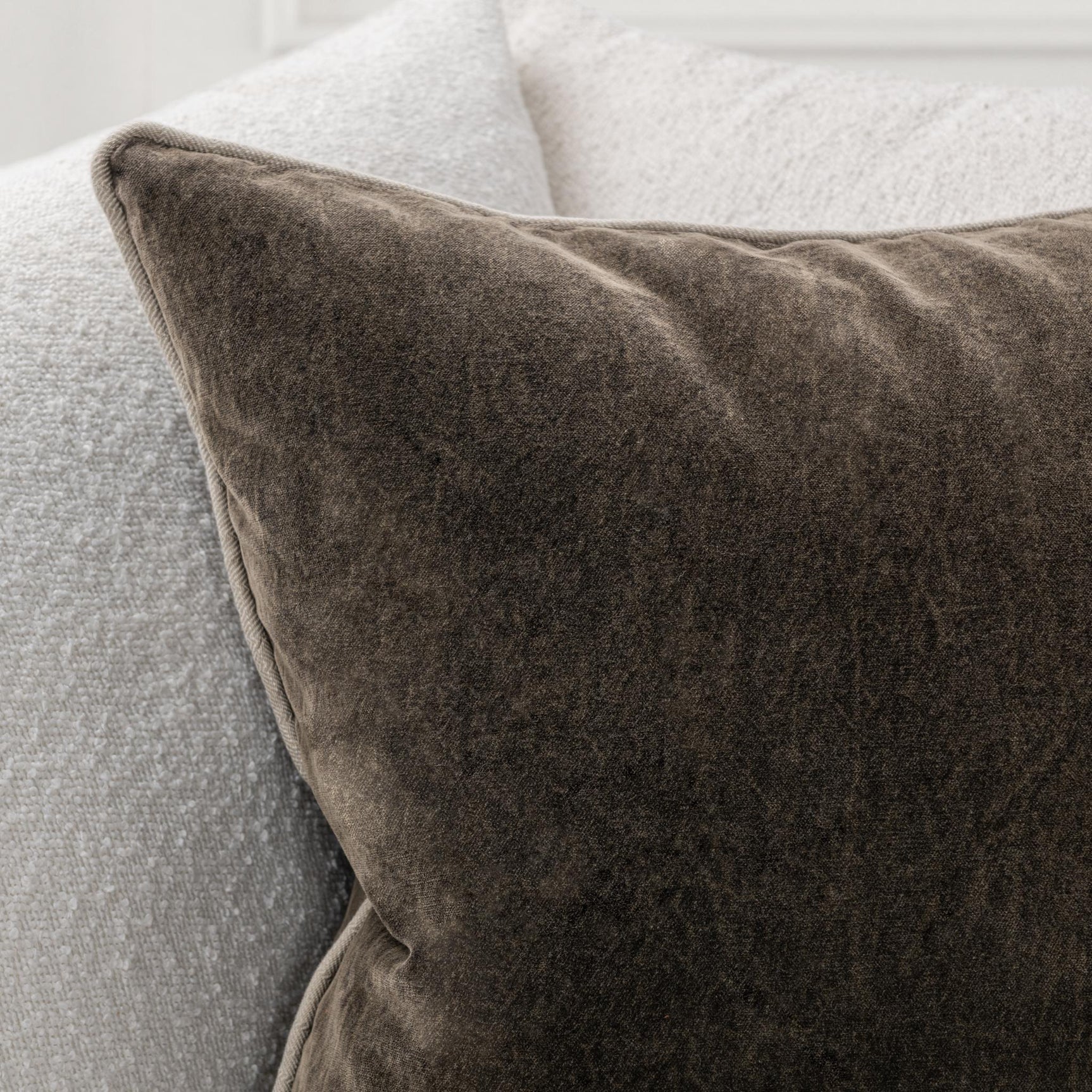 SLD Heirloom Velvet Dark Clove Throw Pillow (Set of 2) - Ornate Home