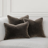 SLD Heirloom Velvet Dark Clove Throw Pillow (Set of 2) - Ornate Home