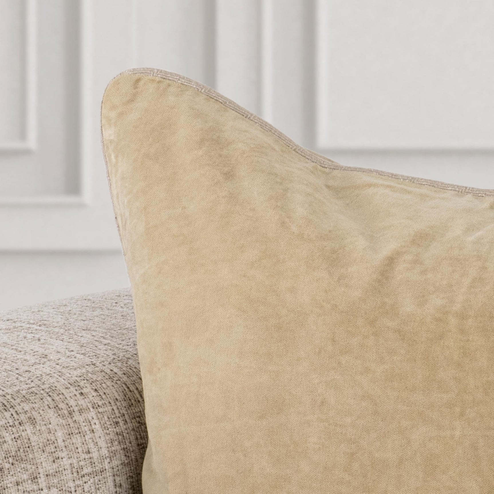 SLD Heirloom Wheat Velvet Multiple Sizes Throw Pillow (Set of 2) - Ornate Home
