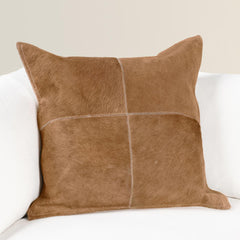 SLD Hide Canada Honey Tan 20x20 Throw Pillow (Set of 2) - Ornate Home