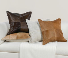 SLD Hide Canada Honey Tan 20x20 Throw Pillow (Set of 2) - Ornate Home