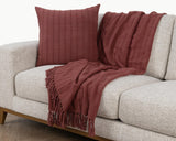SLD Hunter Cherrywood Red 22x22 Throw Pillow (Set of 2) - Ornate Home