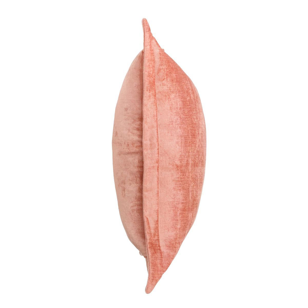 SLD Lapis Dusty Coral Velvet 22x22 Throw Pillow (Set of 2) - Ornate Home