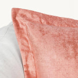 SLD Lapis Dusty Coral Velvet 22x22 Throw Pillow (Set of 2) - Ornate Home