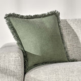 SLD Lauren Cedar Green 22x22 Throw Pillow (Set of 2) - Ornate Home