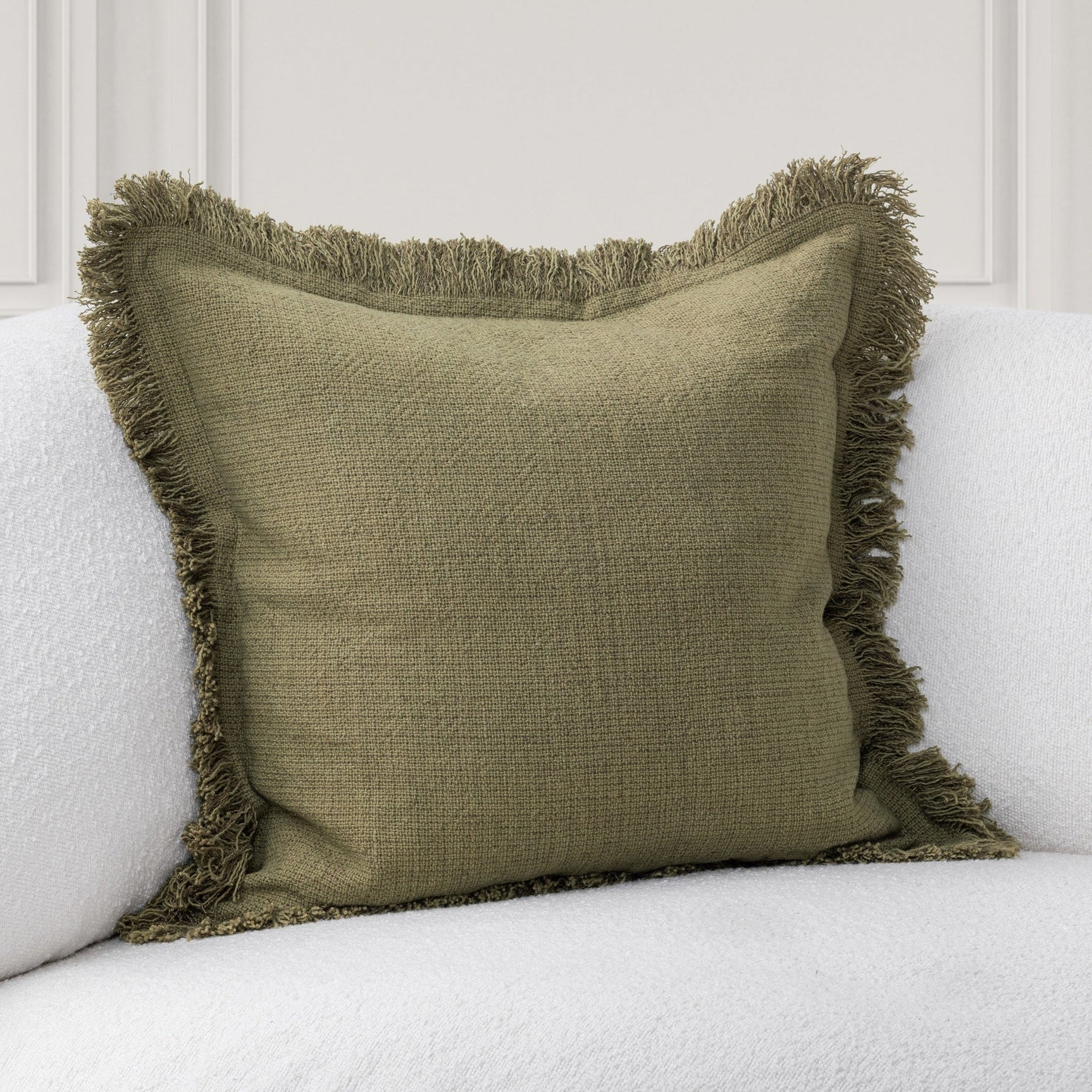 SLD Lauren Olive Green 22x22 Throw Pillow (Set of 2) - Ornate Home