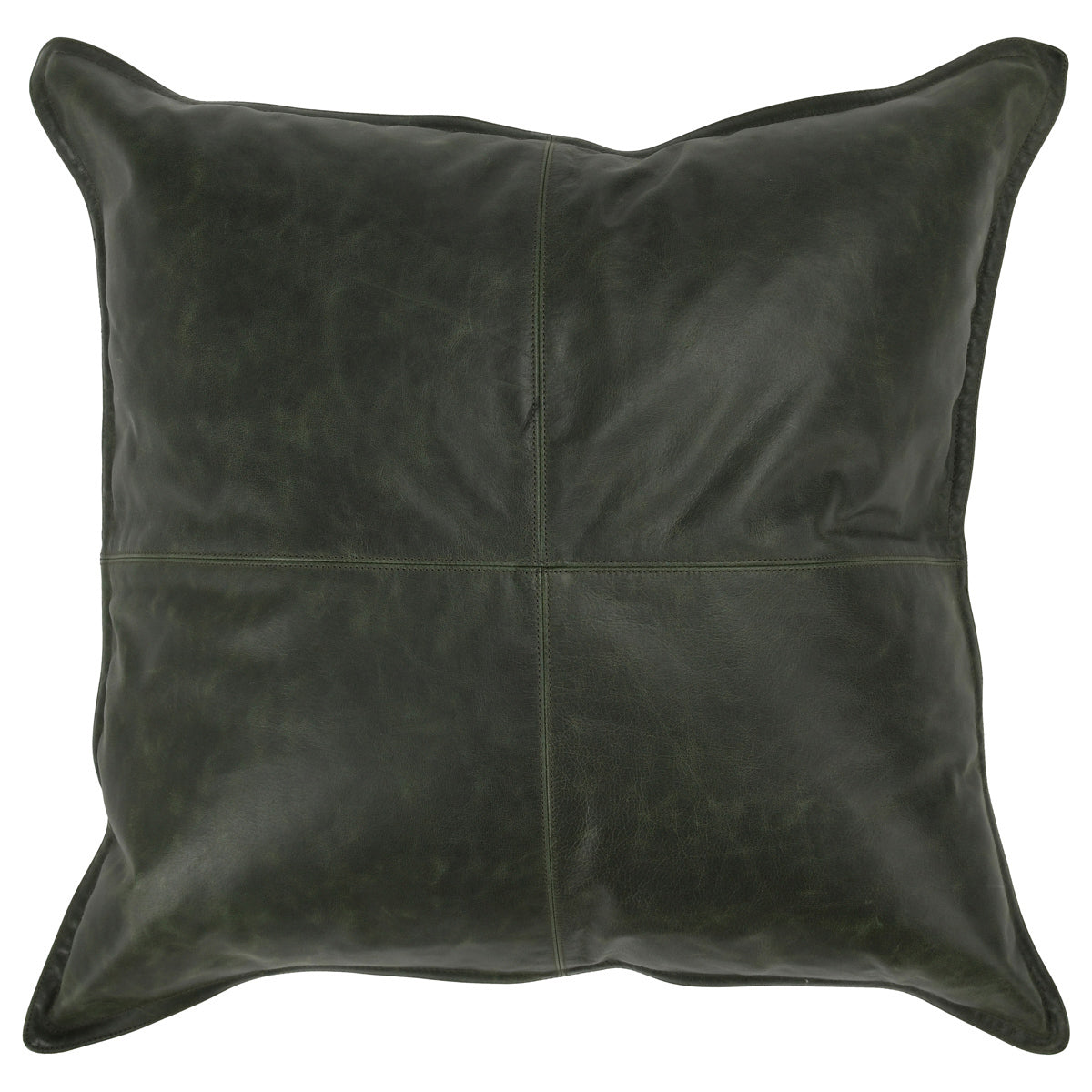 SLD Leather Acre Forest Green Multiple Sizes Throw Pillow (Set of 2) - Ornate Home