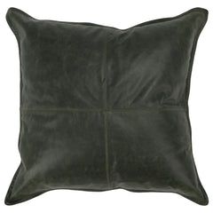 SLD Leather Acre Forest Green Multiple Sizes Throw Pillow (Set of 2) - Ornate Home