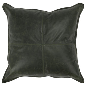 SLD Leather Acre Forest Green Multiple Sizes Throw Pillow (Set of 2) - Ornate Home
