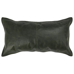 SLD Leather Acre Forest Green Multiple Sizes Throw Pillow (Set of 2) - Ornate Home