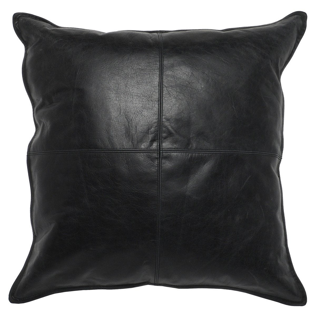 SLD Leather Dexter Onyx Multiple Sizes Throw Pillow (Set of 2) - Ornate Home