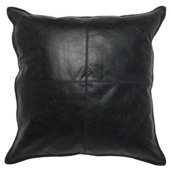 SLD Leather Dexter Onyx Multiple Sizes Throw Pillow (Set of 2) - Ornate Home