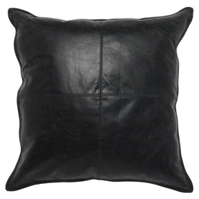 SLD Leather Dexter Onyx Multiple Sizes Throw Pillow (Set of 2) - Ornate Home