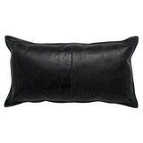 SLD Leather Dexter Onyx Multiple Sizes Throw Pillow (Set of 2) - Ornate Home