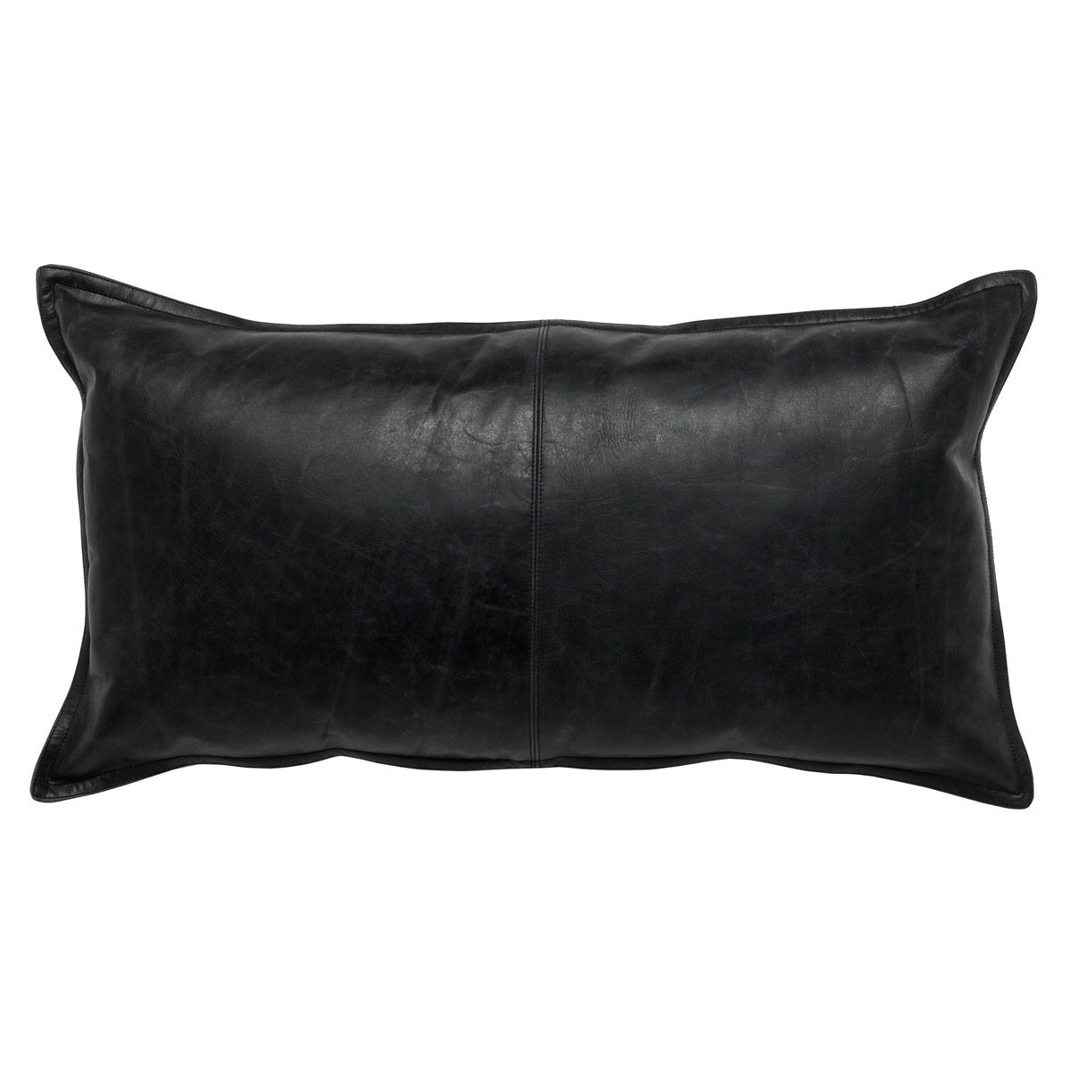 SLD Leather Dexter Onyx Multiple Sizes Throw Pillow (Set of 2) - Ornate Home