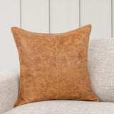 SLD Leather Dumont Chestnut Multiple Sizes Throw Pillow (Set of 2) - Ornate Home
