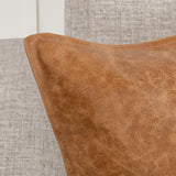 SLD Leather Dumont Chestnut Multiple Sizes Throw Pillow (Set of 2) - Ornate Home
